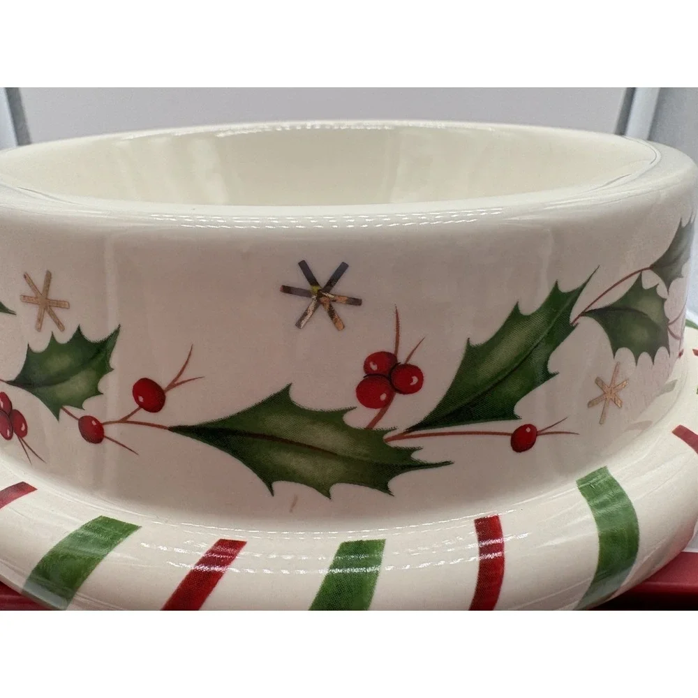 Lenox Christmas Holiday Pet Dog Bowl 
